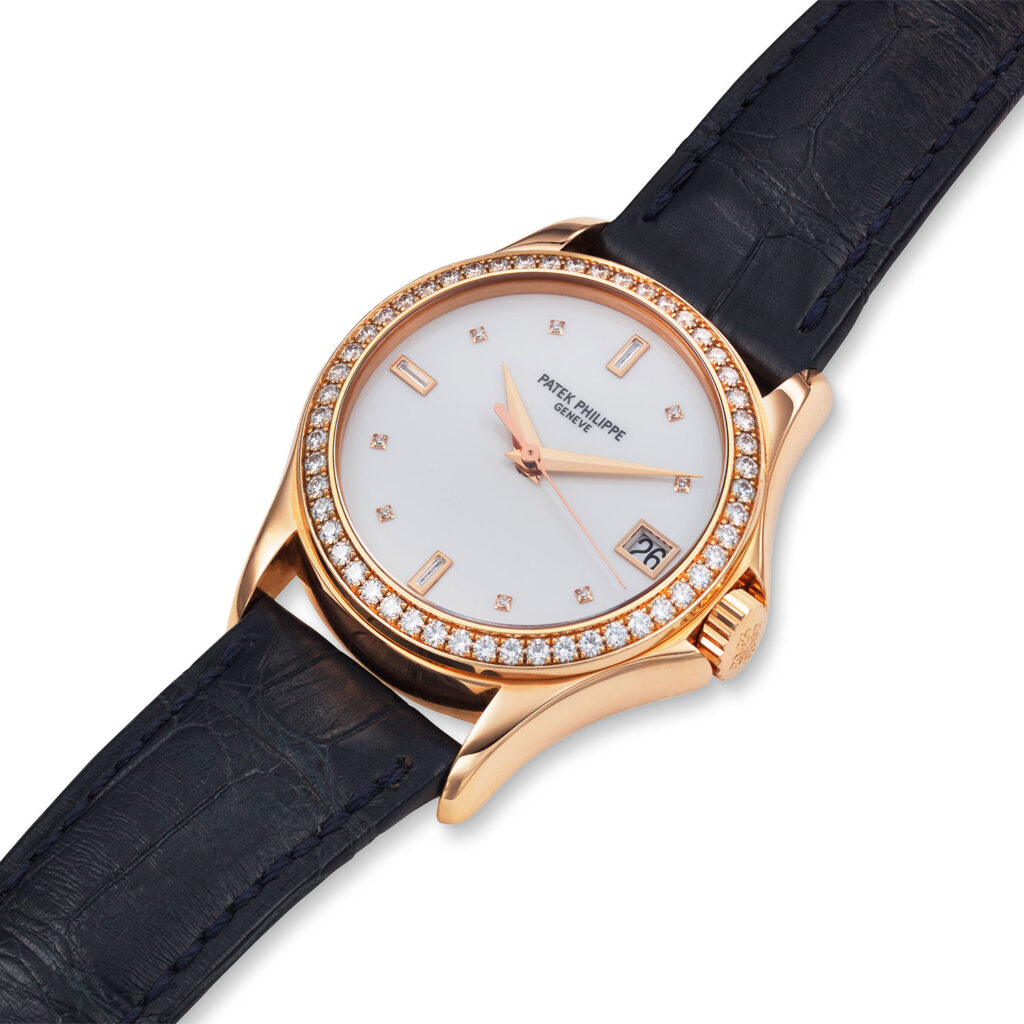 PATEK PHILIPPE ROSE GOLD AND DIAMOND CALATRAVA REF. 5108R