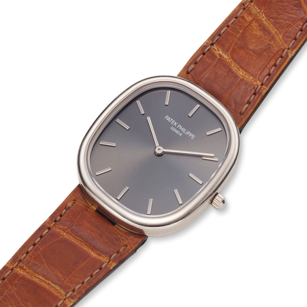 PATEK PHILIPPE WHITE GOLD ELLIPSE WITH ANTHRACITE DIAL, REF. 3738/100G-012