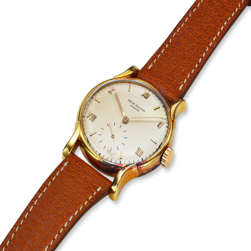 PATEK PHILIPPE YELLOW GOLD TIME ONLY WITH UNUSUAL LUGS, REF. 1596J