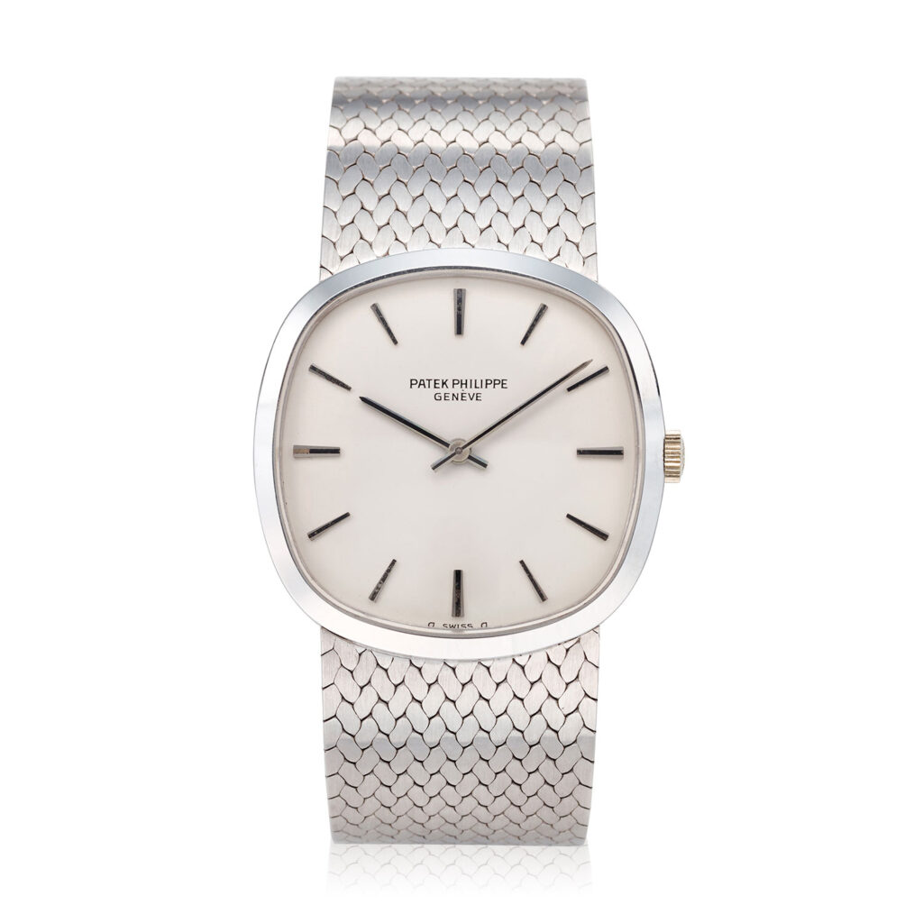 PATEK PHILIPPE WHITE GOLD CUSHION BRACELET WATCH REF. 3544/1G