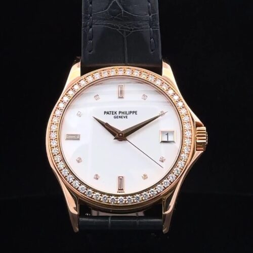 PATEK PHILIPPE ROSE GOLD AND DIAMOND CALATRAVA REF. 5108R