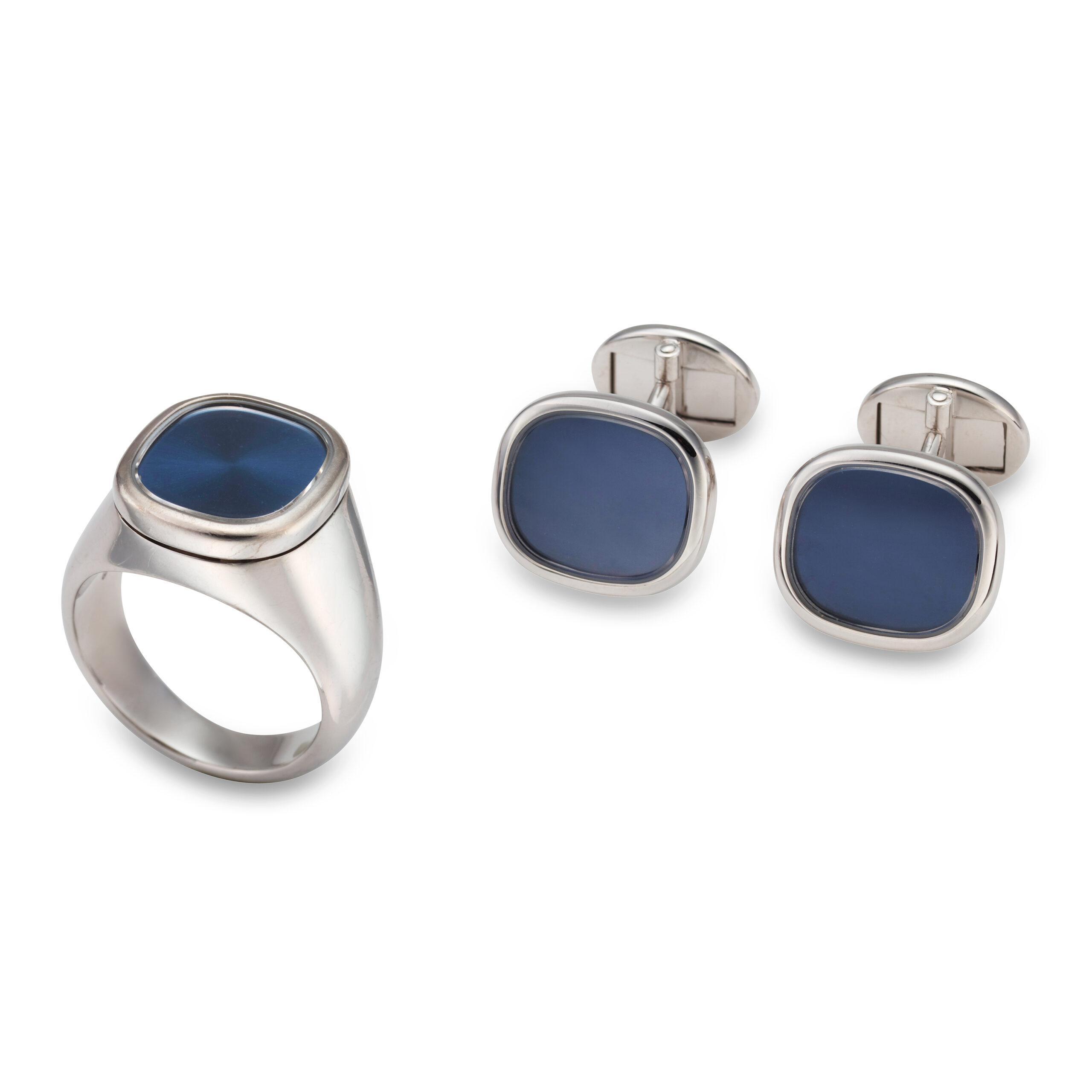 PATEK PHILIPPE カフリンクス ロゴ 大ぶり ダークブルー ゴールド PATEK PHILIPPE カフリンクス ロゴ 大ぶり ダークブルー ゴールド