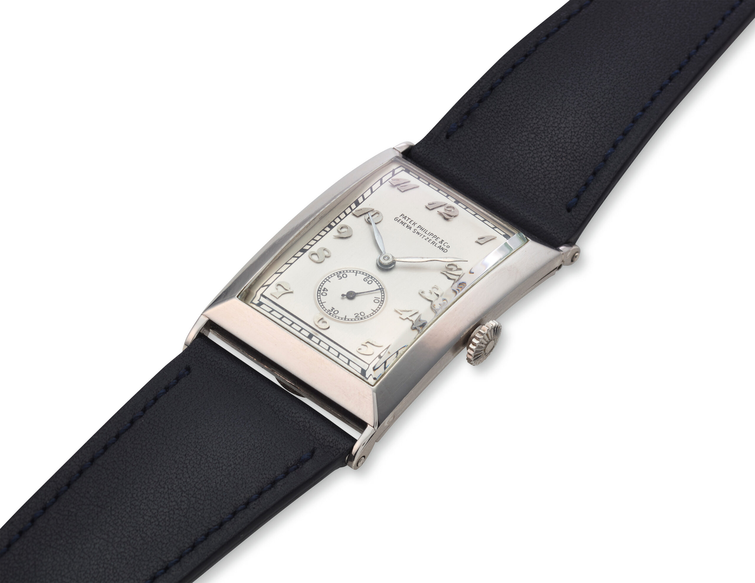 PATEK PHILIPPE ART DECO RECTANGULAR PLATINUM WRISTWATCH
