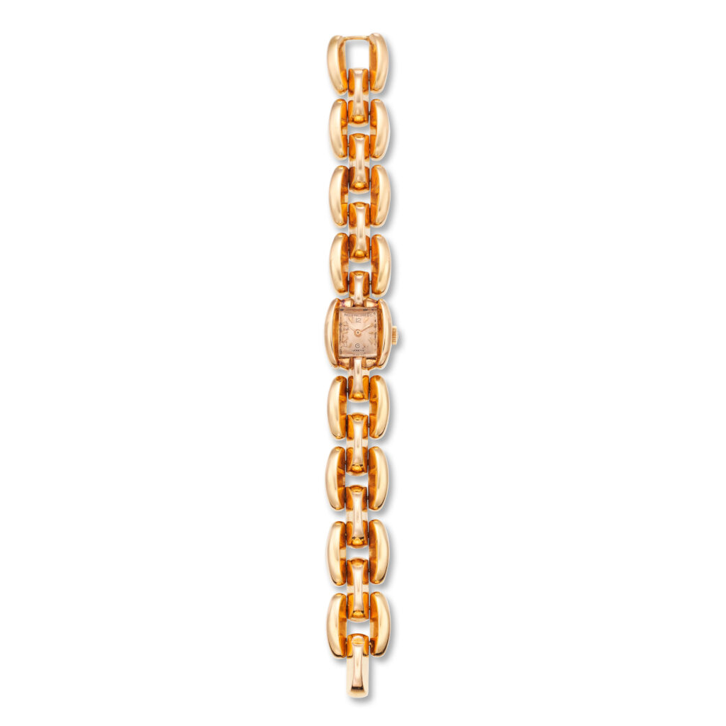 RARE AND HEAVY PATEK PHILIPPE ROSE GOLD LADIES BRACELET WATCH
