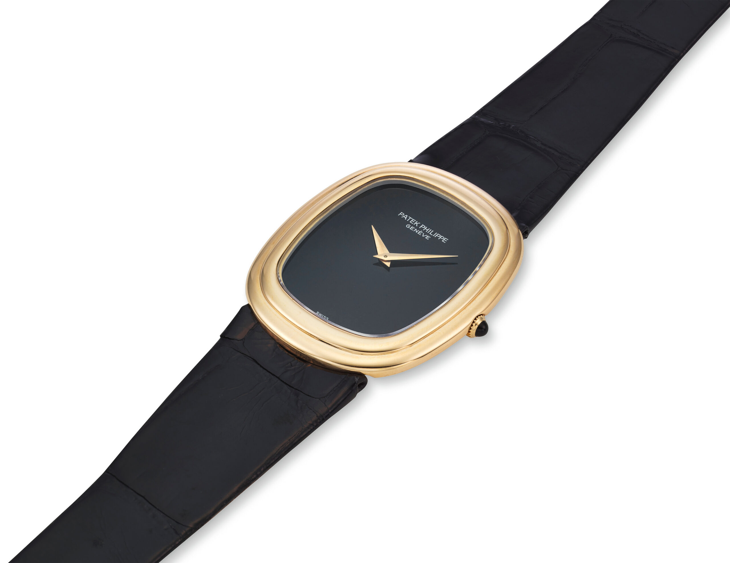 PATEK PHILIPPE YELLOW GOLD AND ONYX REF. 3730J ‘ELLIPSE’