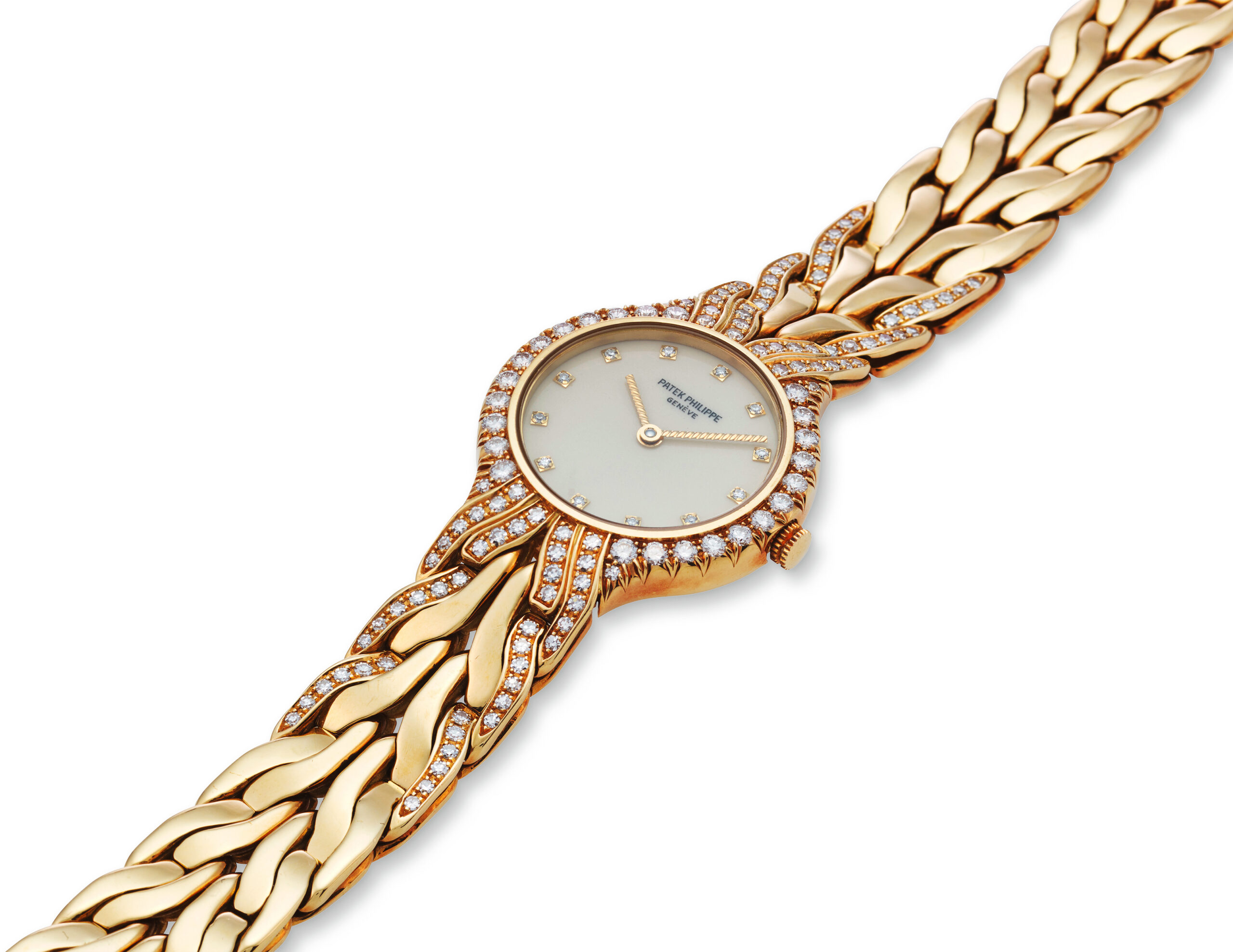 PATEK PHILIPPE YELLOW GOLD AND DIAMOND LADIES BRACELET WATCH REF. 4816/3J