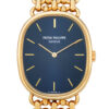 PATEK PHILIPPE YELLOW GOLD ELLIPSE BRACELET BLUED GOLD DIAL