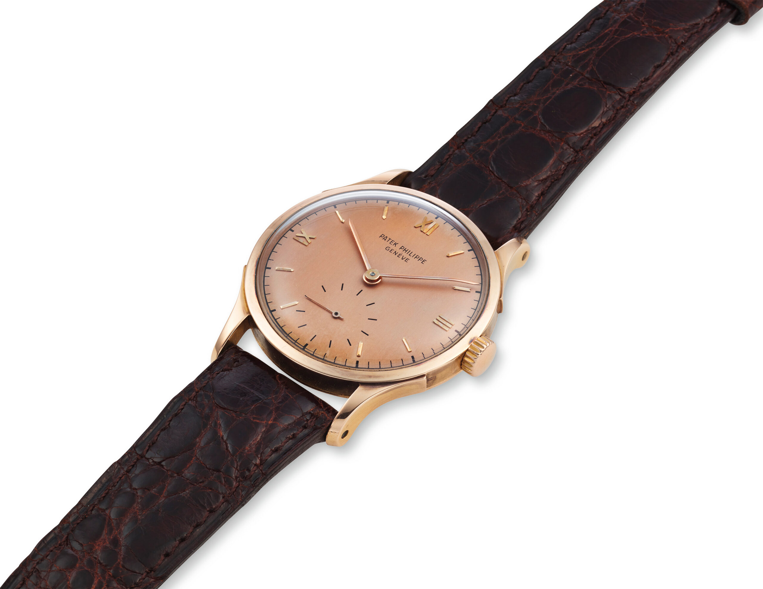 PATEK PHILIPPE ROSE GOLD "CALATRAVA" WITH PINK DIAL, REF. 1516R