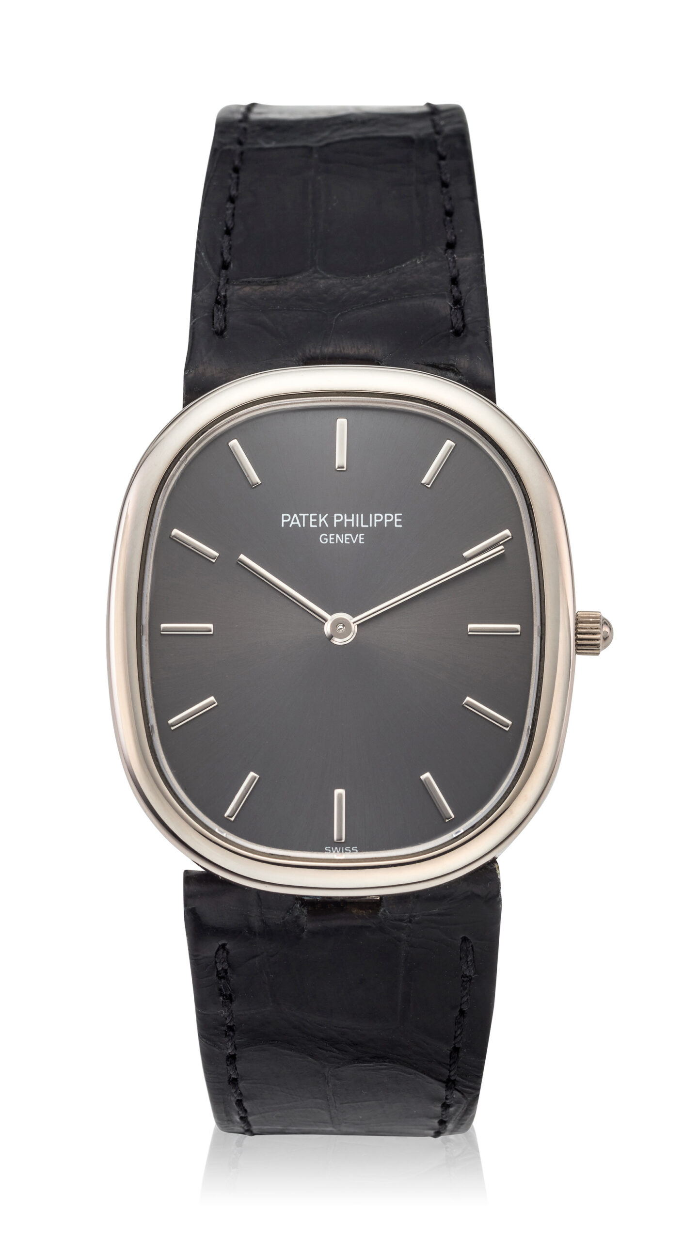 PATEK PHILIPPE WHITE GOLD ELLIPSE WITH ANTHRACITE DIAL, REF. 3738