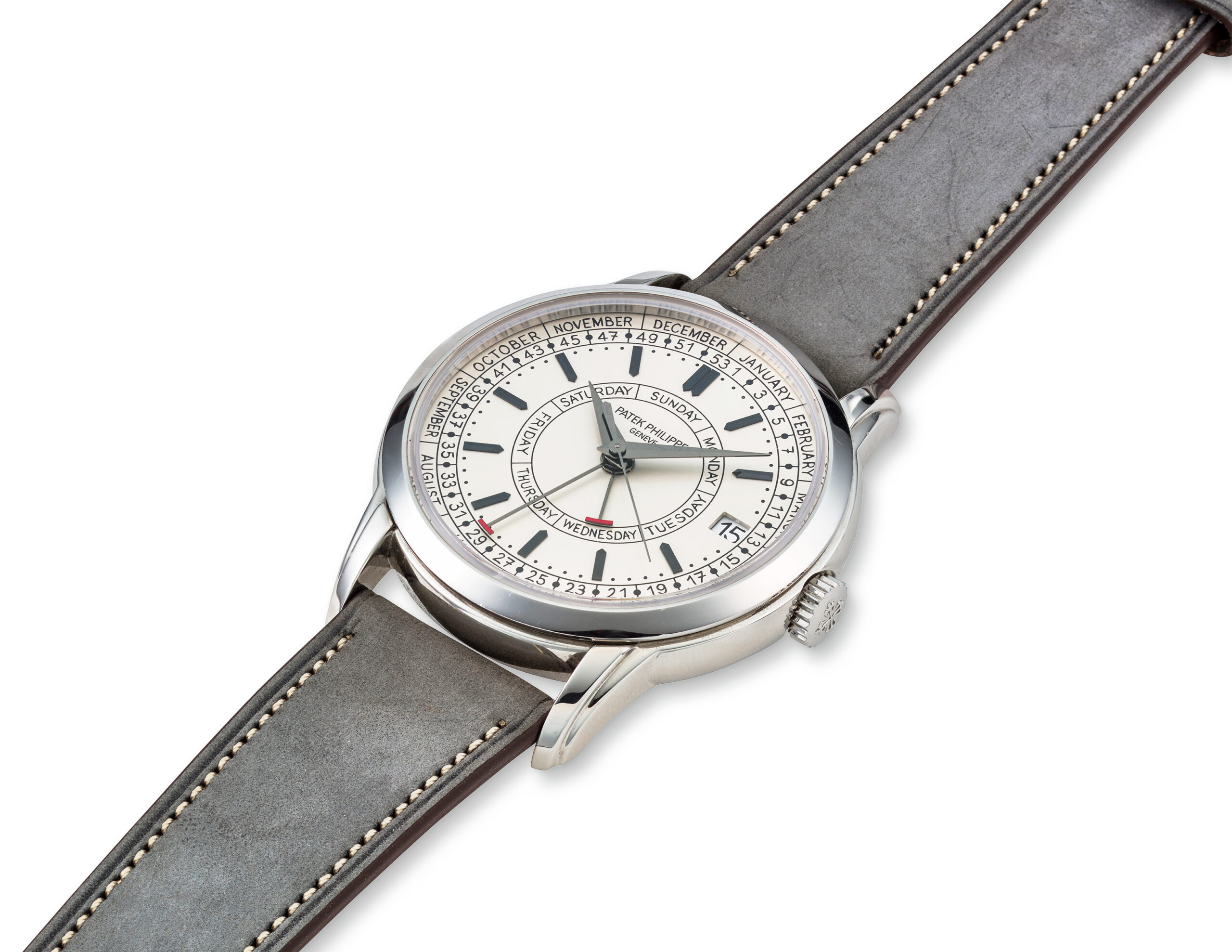 PATEK PHILIPPE STAINLESS STEEL CALATRAVA WEEKLY CALENDAR, REF. 5212A-001