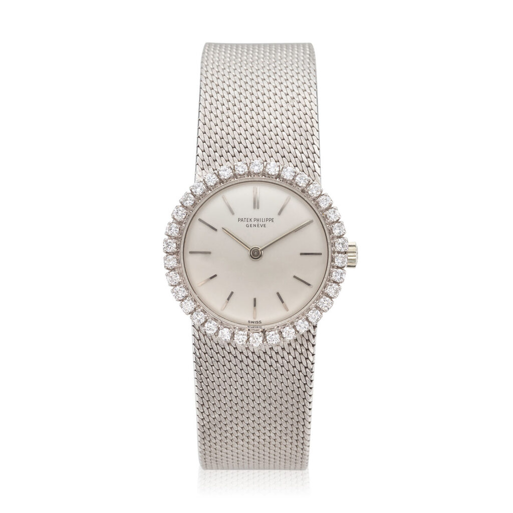 PATEK PHILIPPE DIAMOND-SET BRACELET WATCH REF. 3355/1G